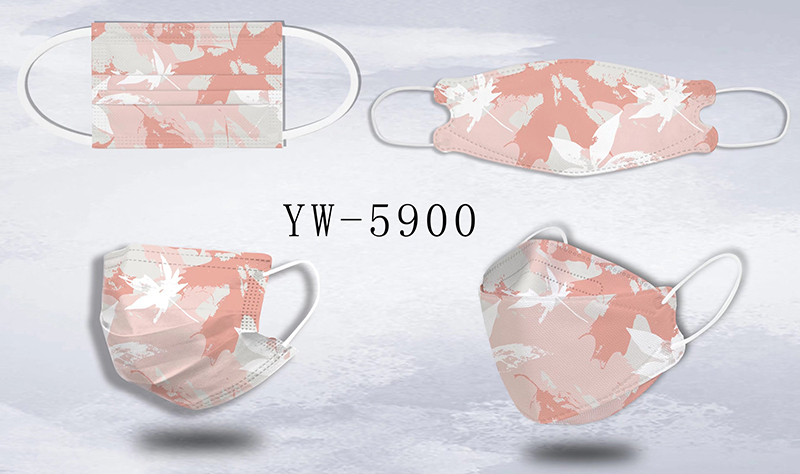 Digitaal gedrukt bloemmotiefmasker